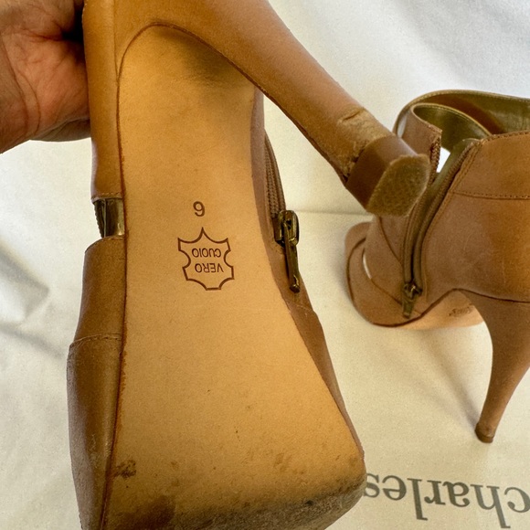 Charles David Tan/Nude Strappy Ankle heel/Boot Fuel Women’s Size 6 - Picture 6 of 8